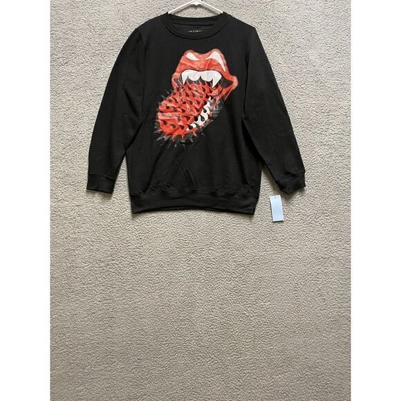 The Rolling Stones Sweatshirt Small Black Halloween Graphic Tongue - Picture 1 of 6